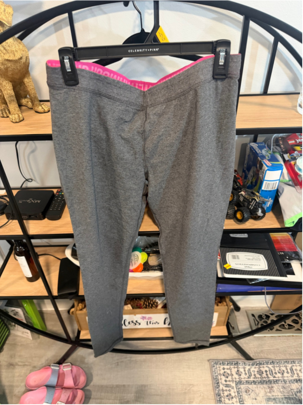 Women's Under Armour Leggings Medium Grey Pink large